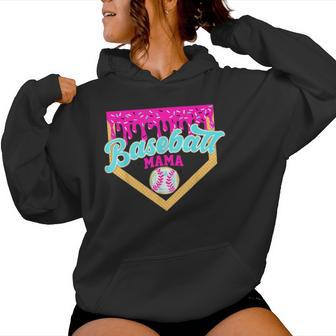 Baseball Mama Ice Cream Drip Baseball Mother's Day Women Hoodie - Thegiftio UK