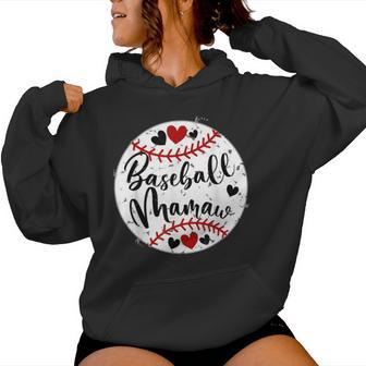 Baseball Mamaw Love Cute Women Hoodie - Thegiftio UK