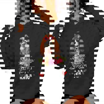 Basset Hound Mom Mama Sunglasses Dog Lover Owner Womens Women Hoodie - Seseable