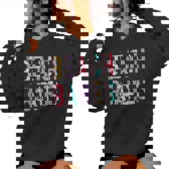 Beach Babe Summer Vibes Vacation Vibe Cute Leopard Women Women's Hoodie - Monsterry