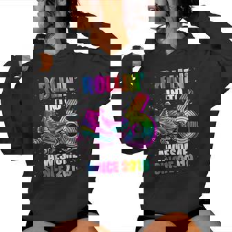 Birthday Roller Skating 6Th Girls Rollin Into 6 Skate Party Women Hoodie - Thegiftio UK