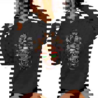 Black Queen Pride Afro Girl Bhm Black History Month Women Hoodie - Seseable