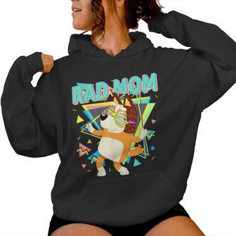 Blue Rad Mom Tan Blue Heeler Retro 90S Women Hoodie - Thegiftio UK
