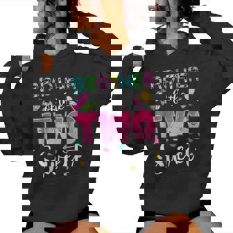 Brother Of The Two Sweet Sweetie Girl 2nd Bday Candy Theme Women's Hoodie - Monsterry