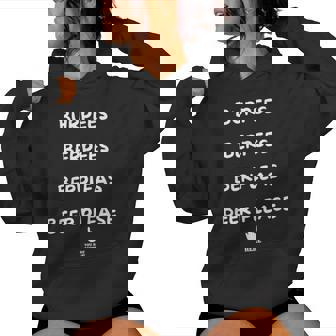 Burpees Beer Please Citation Sweat à capuche femme - Cadeauxyz