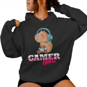 Capybara Gamer Gaming Girls' Kapuzenpullover für Damen - Geschenkecke