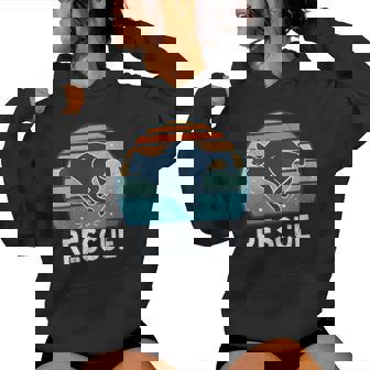 Cat Adoption Vintage Retro Sunset Rescue Graphic Women's Hoodie - Monsterry