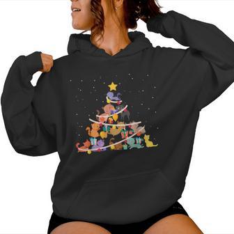 Cat Christmas Tree Cute Christmas Men Kapuzenpullover für Damen - Geschenkecke