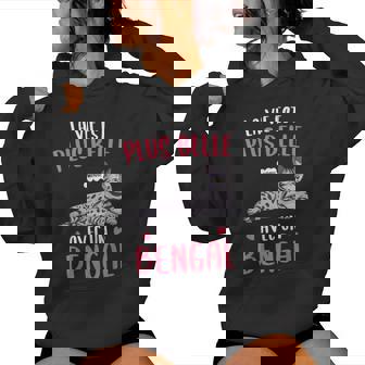 Chat Bengal Idée Drole Filleie Avec Un Bengal Sweat à capuche femme - Cadeauxyz