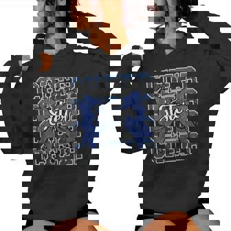 Cheer Sister Bow Sport Cheerleader Cheerleading Blue Women Hoodie - Thegiftio