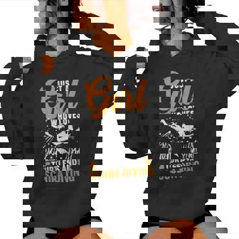 Chica Que Ama Las Tortugas Buceo Diversión Buceadores Gráfico Sin Mangas Sudadera con capucha para mujer - Regaloses
