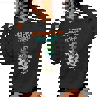 Chicken Jockey Zombie Pixel Apparel Women Hoodie | Mazezy