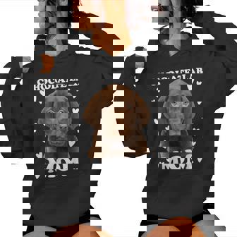 Chocolate Lab Mama Mother's Day Mum Women Hoodie - Seseable
