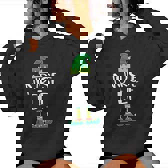 Christmas Nurse Elf Holiday Party Work RN NP Women's Hoodie - Monsterry
