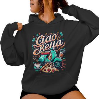 Ciao Bellaespa Roma Pizza Coffee Italia Language Kapuzenpullover für Damen - Geschenkecke