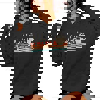 Coffee Heartbeat Coffee Lover Retro Cup Of Coffee Men Women Women's Hoodie - Monsterry