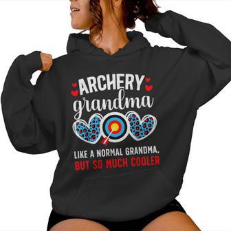 Cool Archery Grandma Of An Archer Grandmother Women Hoodie - Thegiftio UK