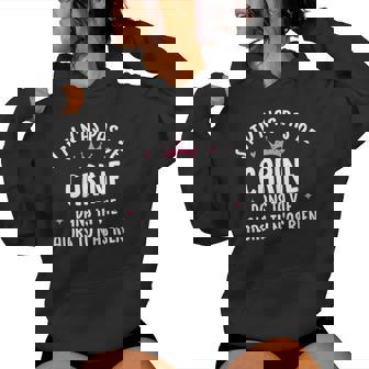 Copine Humour Cadeau Personnalisé Prénom Carine Sweat à capuche femme - Cadeauxyz