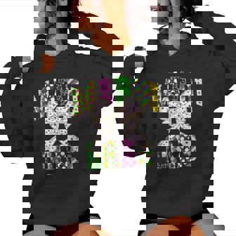Coquette Bow Mardi Gras New Orleans Louisiana Girl Women Women Hoodie - Seseable