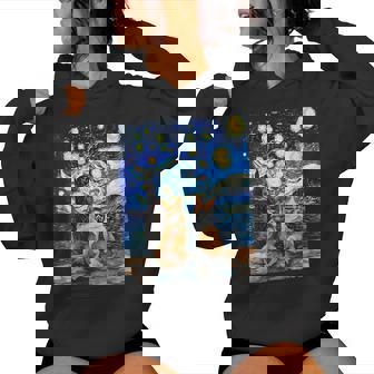 Couples Of Corgi Dog At Starry Night Puppy Dog Lover Women's Hoodie - Monsterry