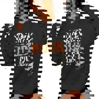 Crazy Duck Lady Duck Lover For Girls Women Ducks Women's Hoodie - Monsterry