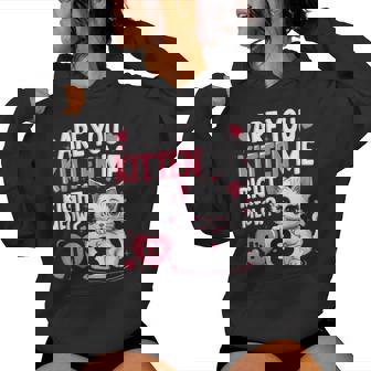 Cute 8Th Birthday Girl 8Yr Kitten Cat 8 Year Old Birthday Women Hoodie - Monsterry
