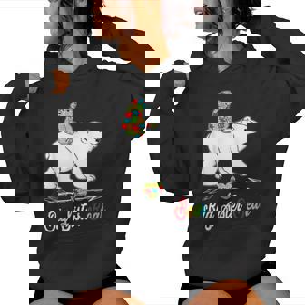 Cute Big Sister Bear Autism Awareness Autistic Family Lover Women Hoodie - Thegiftio UK