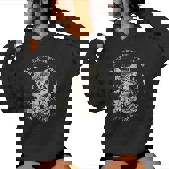 Cute Cat Rage Consumes Me Sarcastic Kitten Flower Women Hoodie - Seseable
