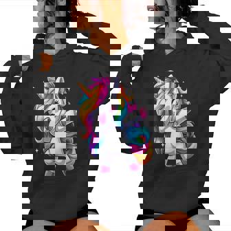 Dabbing Unicorn Shirt Cute Unicorn Dab Dance Women's Hoodie - Monsterry