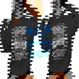Dad And Mom Birthday Boy Dog Family Matching Women Hoodie - Thegiftio UK
