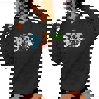 Dad And Mom Of The Birthday Boy Toy Family Decorations Women Hoodie - Seseable