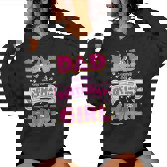 Dad And Mom Of The Birthday Girl Dog Family Party Decor Women Hoodie - Monsterry