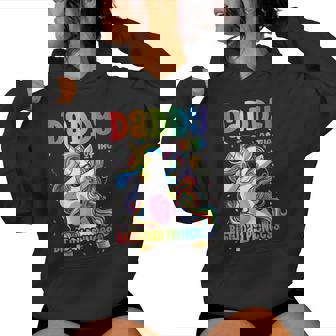 Daddy Of The Birthday Princess Girl Dabbing Unicorn Dad Sudadera con capucha para mujer - Regaloses