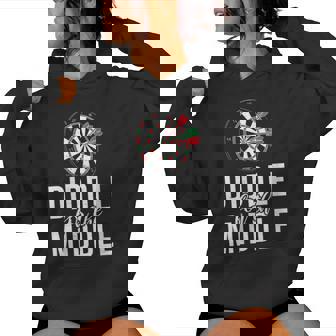 Diddle For The Middle Pub Dart Player Women's Hoodie - Monsterry