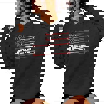 Diesel Drapeau Américain Patriotique Diesel Mécanicien Sweat à capuche femme - Cadeauxyz