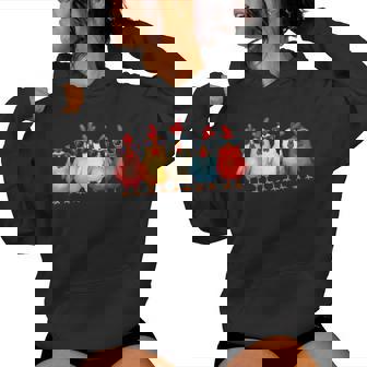 Divertidos Amantes Del Pollo De Dibujos Animados De Cool Chicken Squad Sudadera con capucha para mujer - Regaloses