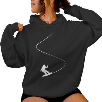 Drawn Simple Snowboard Girl Kapuzenpullover für Damen - Geschenkecke