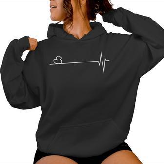 Duck Heartbeat Pulse Kapuzenpullover für Damen - Geschenkecke