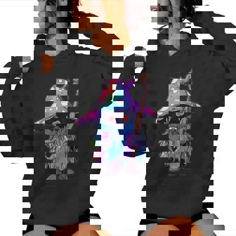 Edm Dj Festival Outfit & -Adults Psychedelic Festival Trippy Wizard Edm Rave Black Small Short Sleeve Women Hoodie - Monsterry