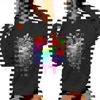 EDM Rave Festival Trippy Apple Electronic Dance Music Women's Hoodie - Monsterry