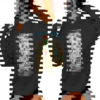 EDM Trippy Street UFO Dance Rave Music Festival Women's Hoodie - Monsterry