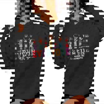 Everyone Is Welcome Here Idaho Teacher Women Hoodie | Mazezy