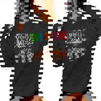 Everyone Is Welcome Here Idaho Teacher Women Hoodie | Mazezy