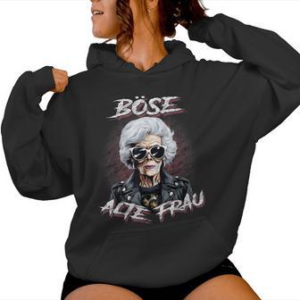 Evil Old Woman Women's Motorcycle Sarcasm Kapuzenpullover für Damen - Geschenkecke