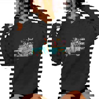 Farm Pickup Truck With Farm Animals Farmer_s Wife Cow Girl Women's Hoodie - Monsterry