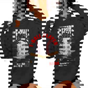 My Favorite T-Ball Player Calls Me Nana Baseball Women Hoodie - Seseable