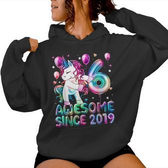 Flossing Unicorn 6 Year Old 6Th Birthday Girl Unicorn Party Women Hoodie - Thegiftio UK