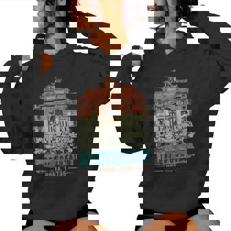 Fontana De Trevi Roma 1753 Arte Digital Arquitectura Sudadera con capucha para mujer - Regaloses