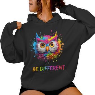 Colourful Owl Kapuzenpullover für Damen - Geschenkecke