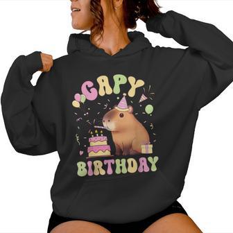 Cute Capy Birthday Capybara Animals Boys Girls Women Hoodie - Thegiftio UK